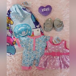 Lot Build a Bear Sanrio Outfits Hello Kitty Cinnamoroll Carry Bag Shoes Wristie